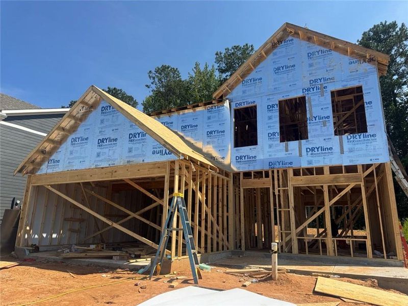 In-progress construction of a new home in Sage Woods, Dallas, GA (Image 5).