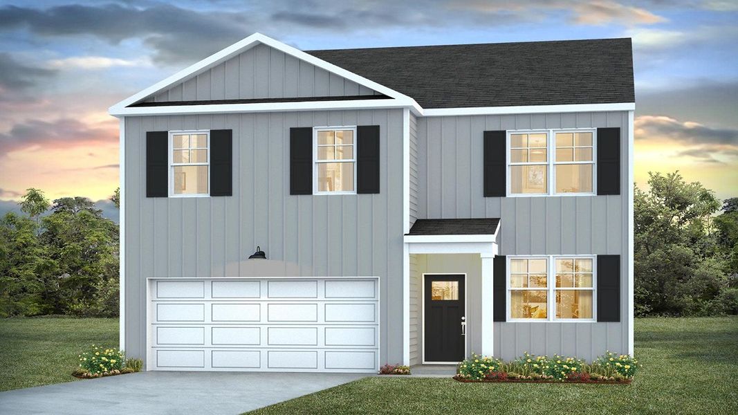 Representative exterior photo of a completed home built from the Belhaven by D.R. Horton in Fernhill Farms, Statesboro, GA (Image 4).