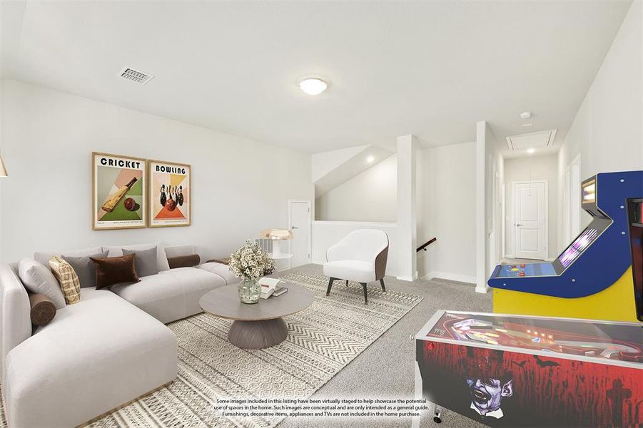 Furnished interior view inside a new home in Godley Ranch Elements, Godley (Image 10). Furnished interior view inside a new home in Godley Ranch Elements, Godley (Image 10).