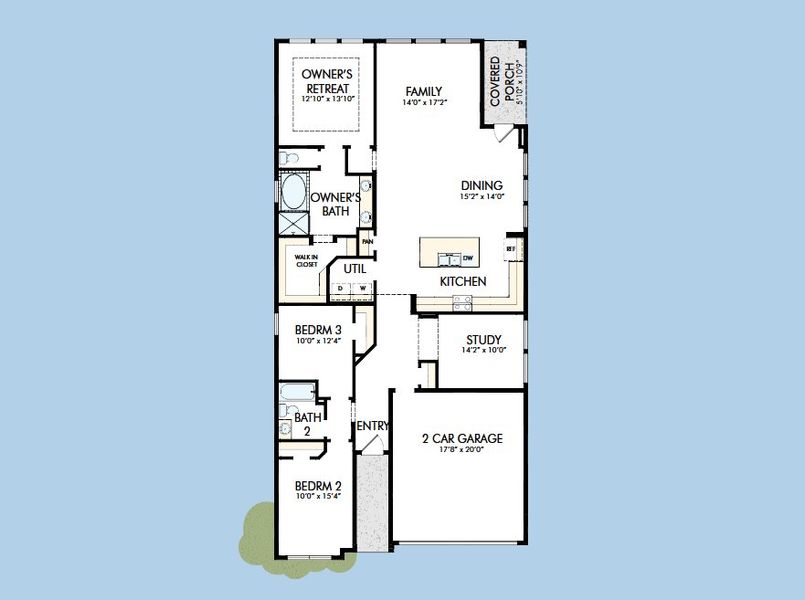 2D floor plan layout for the The Carrollton by David Weekley Homes in Walden Creek – Reserve Collection, Montgomery, TX (Image 5). 2D floor plan layout for the The Carrollton by David Weekley Homes in Walden Creek – Reserve Collection, Montgomery, TX (Image 5).