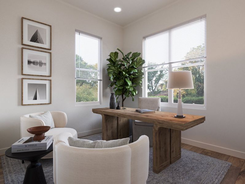 Home Office / Flex Room - Interior Rendering