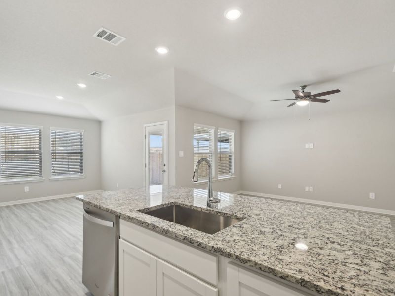 Kitchen in the Briscoe floorplan at a Meritage Homes community. Kitchen in the Briscoe floorplan at a Meritage Homes community.