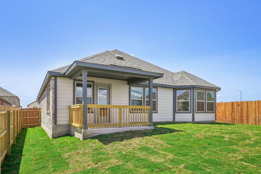 Back exterior of the Fitzhugh floorplan at a Meritage Homes community.