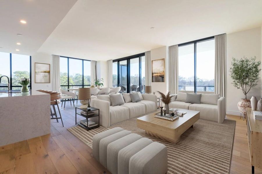 Furnished interior view inside a new home in The Dillon Buckhead, Atlanta (Image 7).