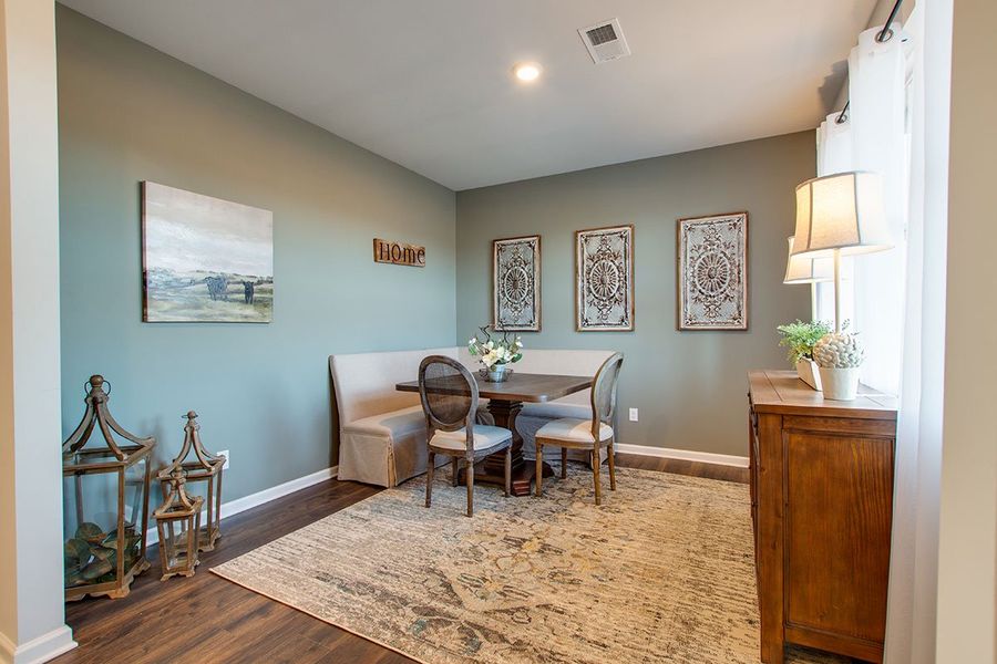 Representative furnished interior of a home built from the SALEM by D.R. Horton in The Parks, White House (Image 6).