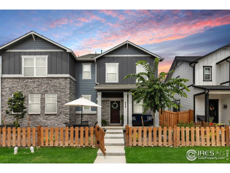 Front exterior of a new home in , Berthoud, CO, highlighting curb appeal (Image 19).