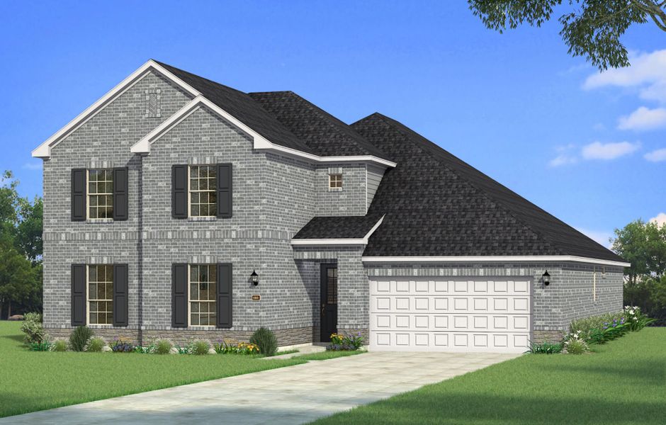 The Polermo - Traditional 2 with Stone Elevation