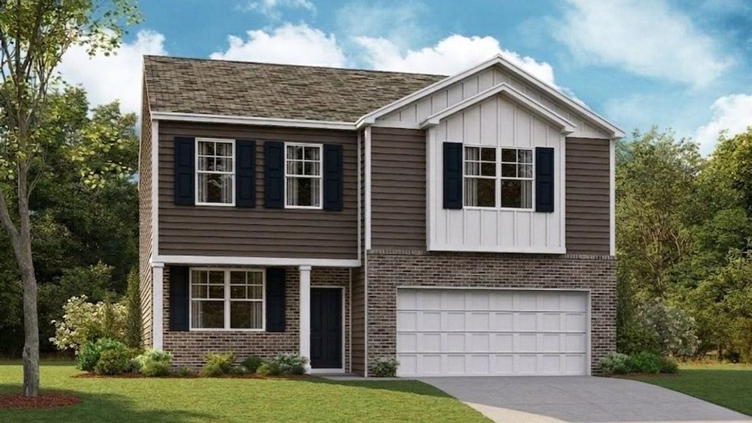 Representative exterior photo of a completed home built from the Penwell by D.R. Horton in Johnson Farms, Greeneville, TN (Image 2).