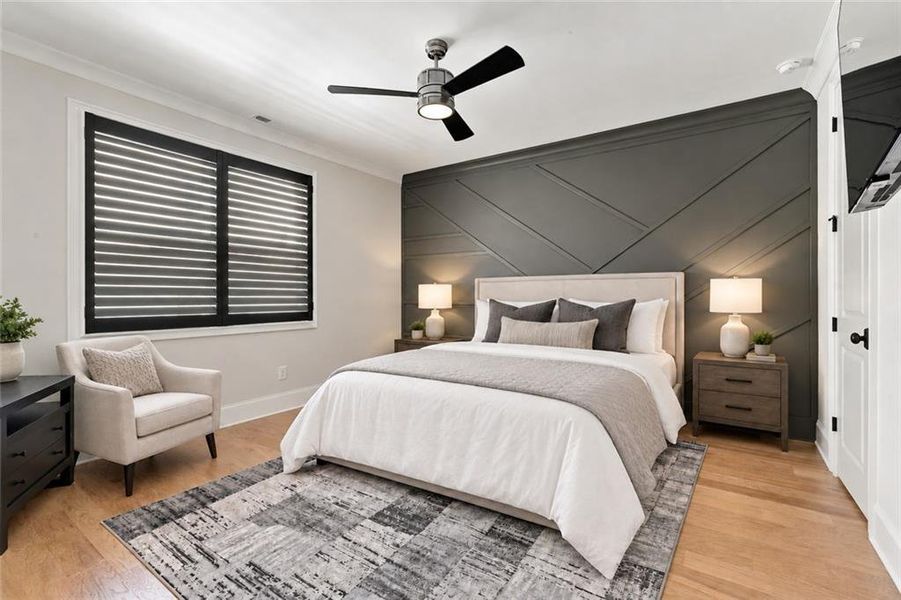 Furnished interior view inside a new home in , Newnan (Image 57).