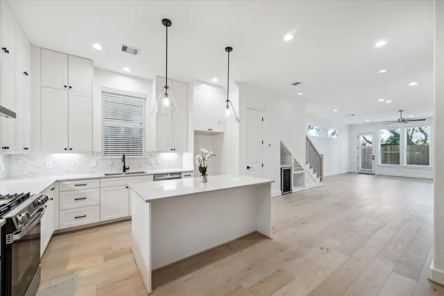 Furnished interior in a model home at The Heights Haus Collection in Houston (Image 5).