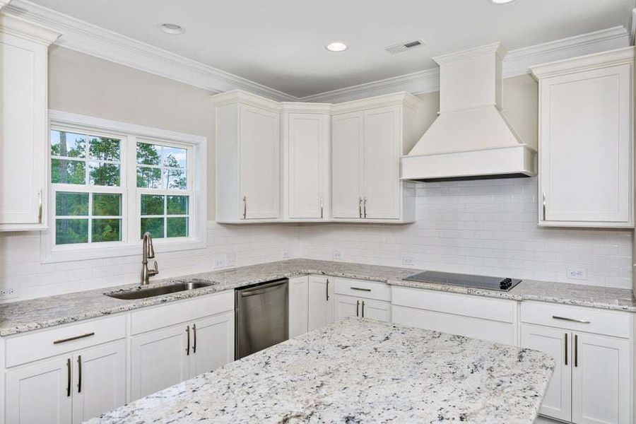 Gourmet layout with vent hood option.