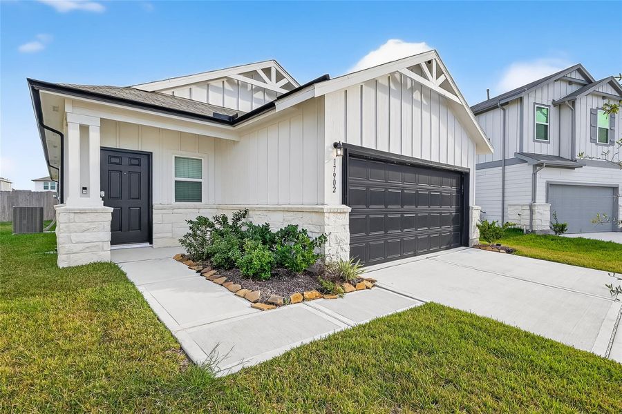 Front exterior of a new home in Windrow, Hockley, TX, highlighting curb appeal (Image 2). Front exterior of a new home in Windrow, Hockley, TX, highlighting curb appeal (Image 2).