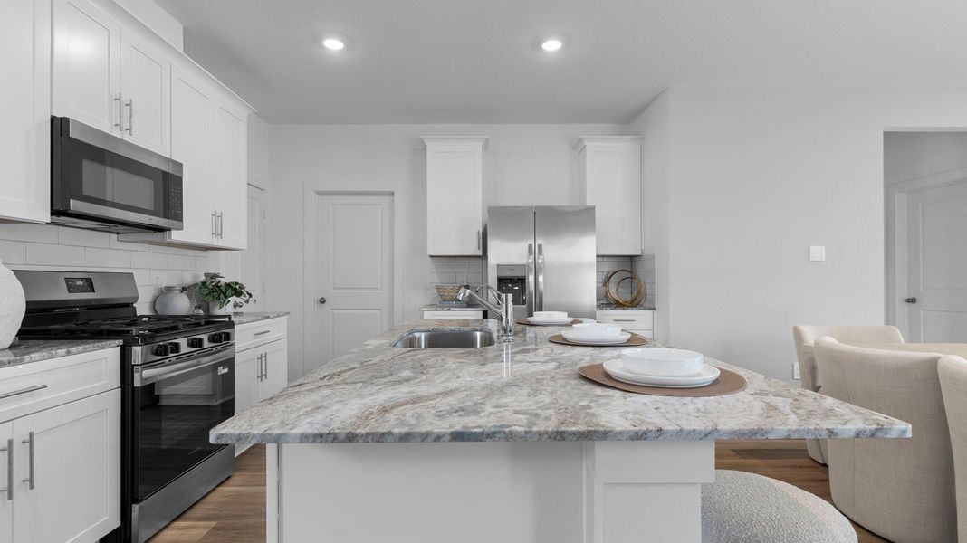 Furnished interior view inside a new home in Lakes at Westland Ranch, League City (Image 8).