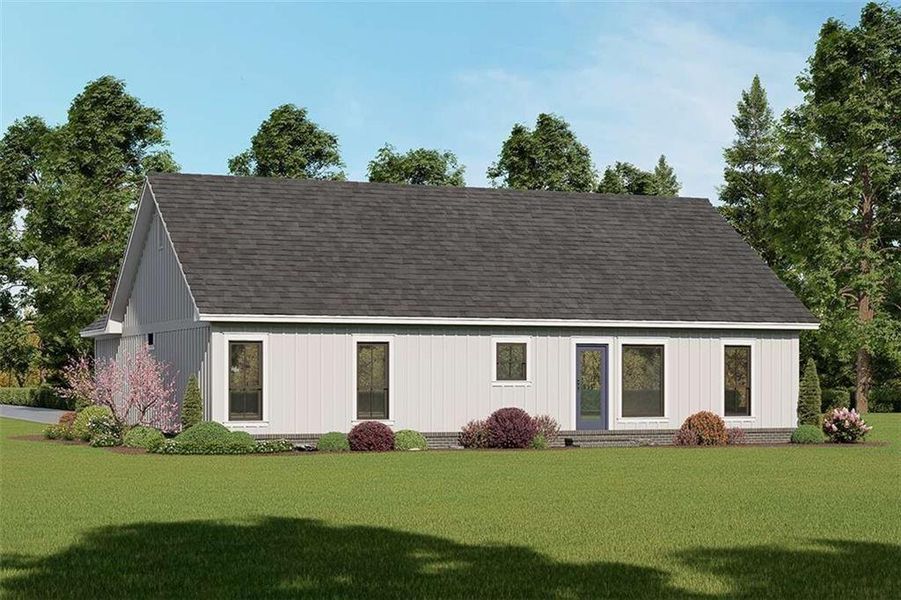 Front exterior of a new home in , Douglasville, GA, highlighting curb appeal (Image 1).