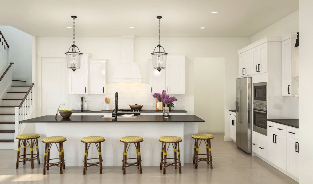Kitchen with pendant lighting Kitchen with pendant lighting