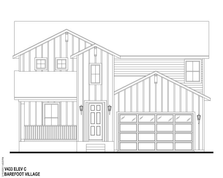 Plan V433 BV Elevation C Plan V433 BV Elevation C