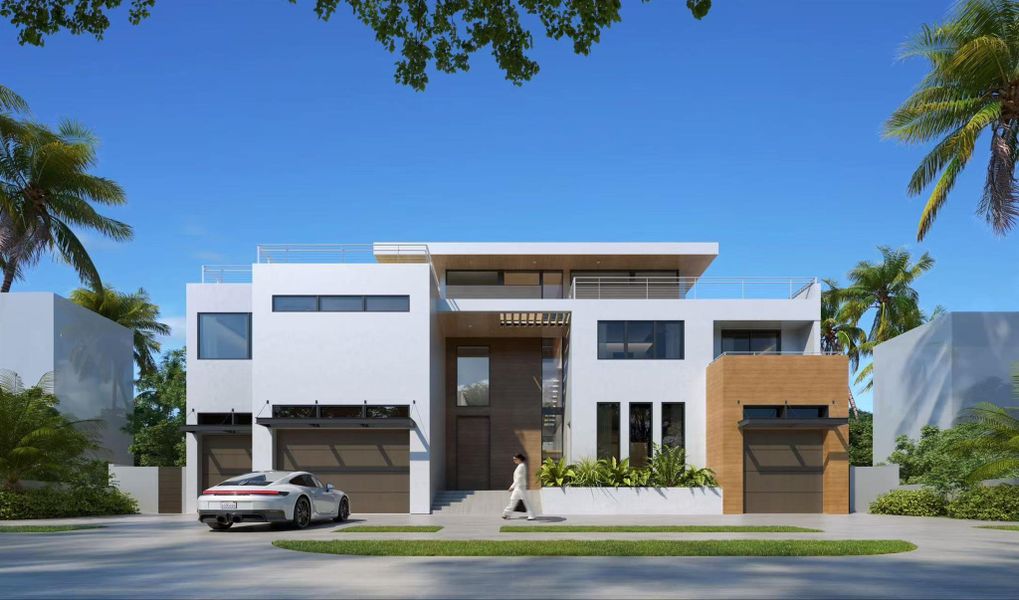 Front exterior of a new home in , Fort Lauderdale, FL, highlighting curb appeal (Image 2).