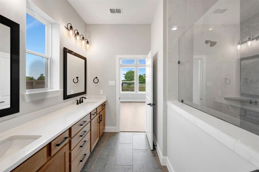 Furnished interior view inside a new home in Pomona - Reserve Collection, Manvel (Image 28).