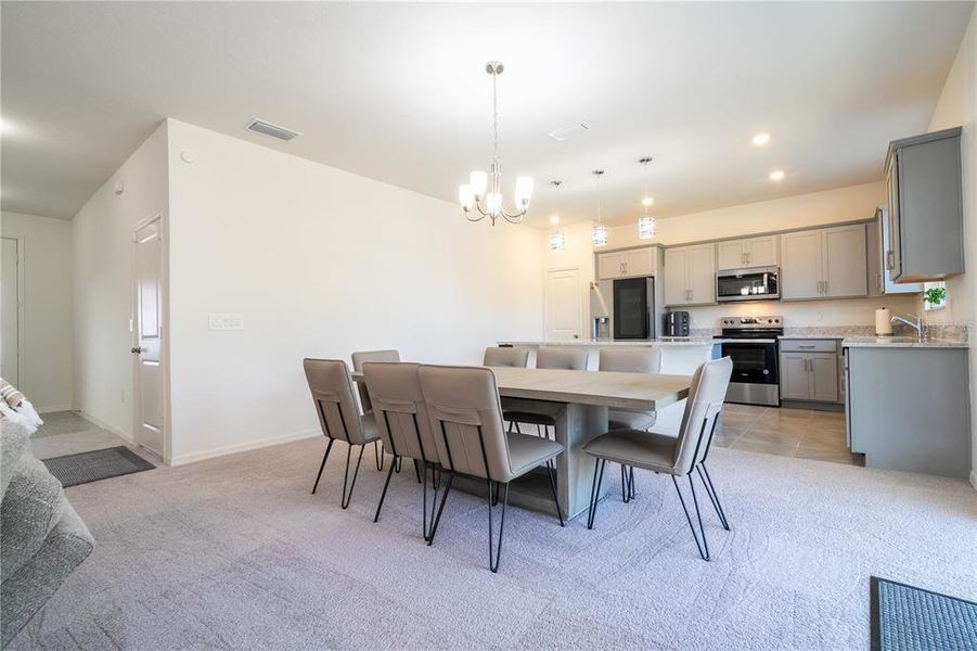 Furnished interior view inside a new home in , Clermont (Image 7). Furnished interior view inside a new home in , Clermont (Image 7).