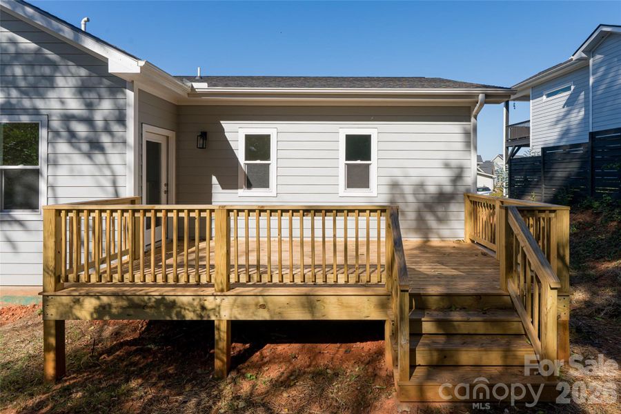 Exterior details and patio area of a home in , Asheville (Image 24).