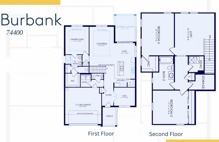 2D floor plan layout of this home in SeaFlower, Bradenton, FL (Image 3).