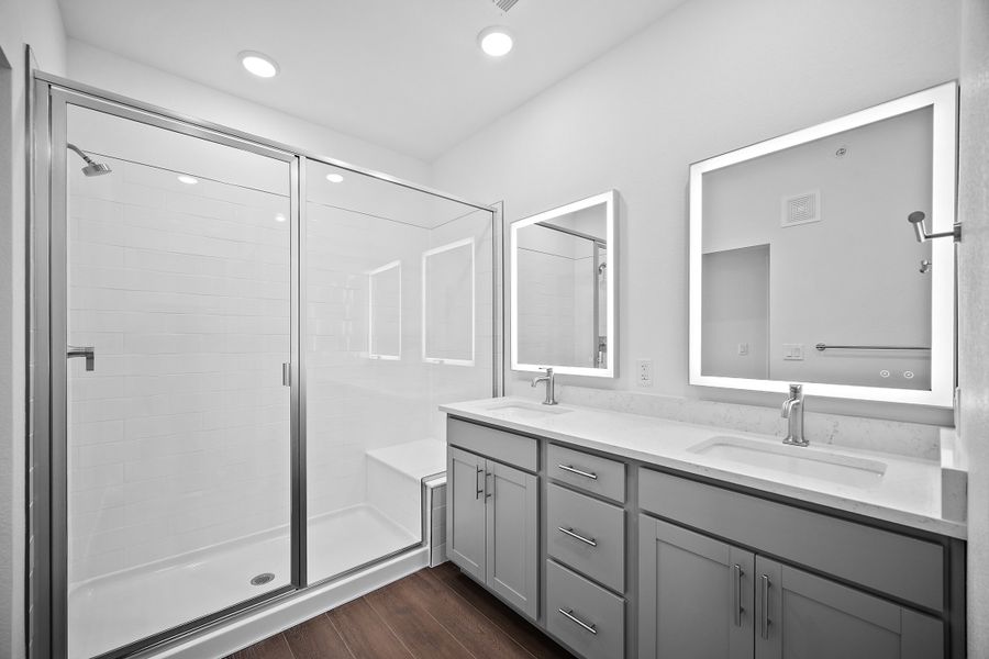 Furnished interior view inside a new home in The Residences at Victory Ridge, Colorado Springs (Image 8). Furnished interior view inside a new home in The Residences at Victory Ridge, Colorado Springs (Image 8).