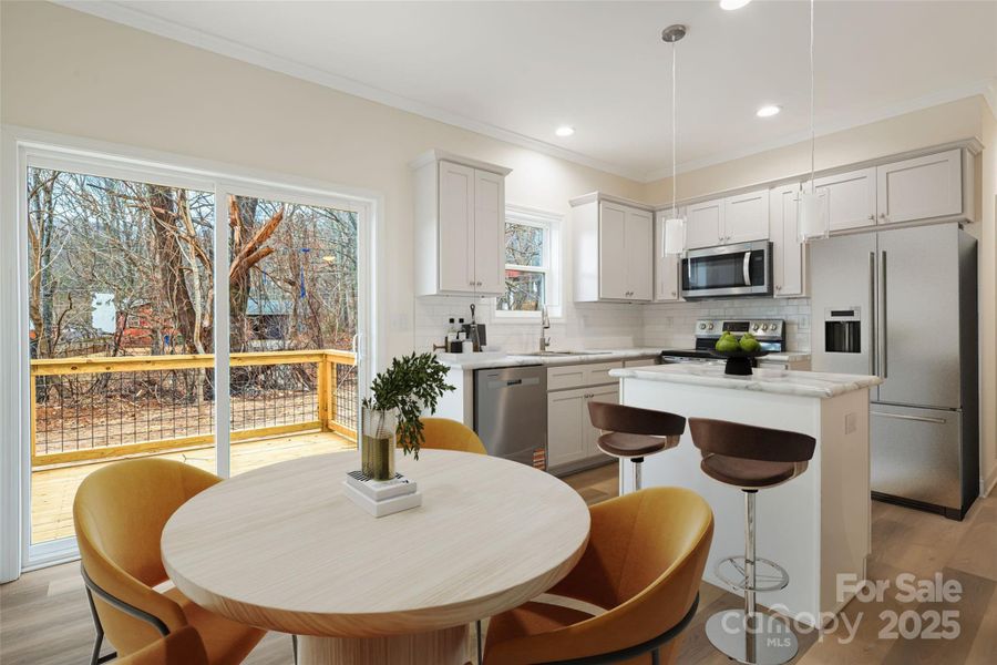 Kitchen virtually staged