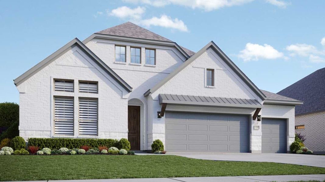 Representative exterior photo of a completed home built from the Vanderbilt by DRB Homes in Lakeshore Bluffs, Shady Shores, TX (Image 4).