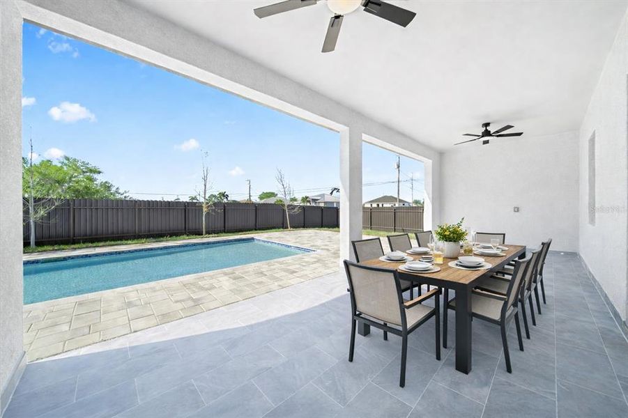 Exterior details and patio area of a home in , Cape Coral (Image 24).