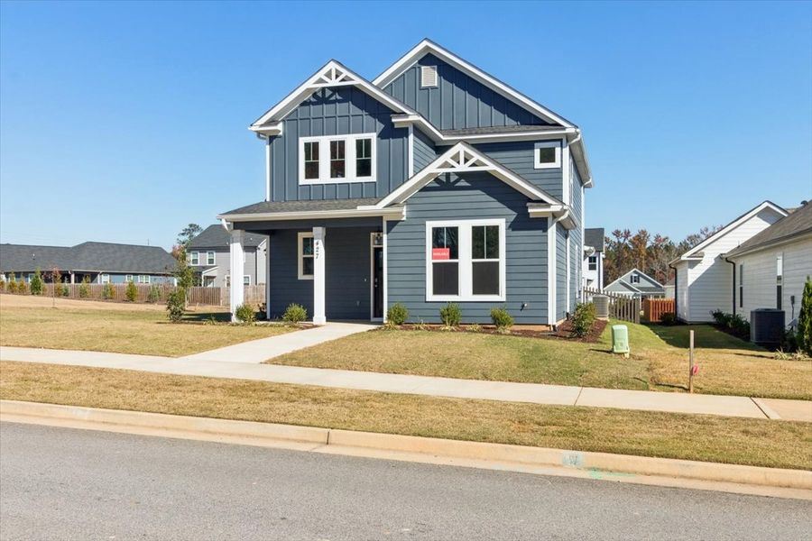 Front exterior of a new home in Tillery Park, Grovetown, GA, highlighting curb appeal (Image 17).