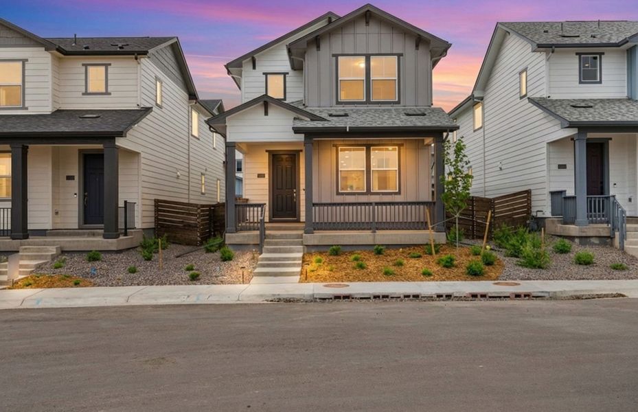 Front exterior of a new home in Barefoot Village, Firestone, CO, highlighting curb appeal (Image 21). Front exterior of a new home in Barefoot Village, Firestone, CO, highlighting curb appeal (Image 21).