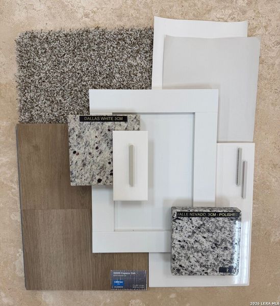 Sample of building materials used in homes in Katzer Ranch, Converse (Image 25). Sample of building materials used in homes in Katzer Ranch, Converse (Image 25).