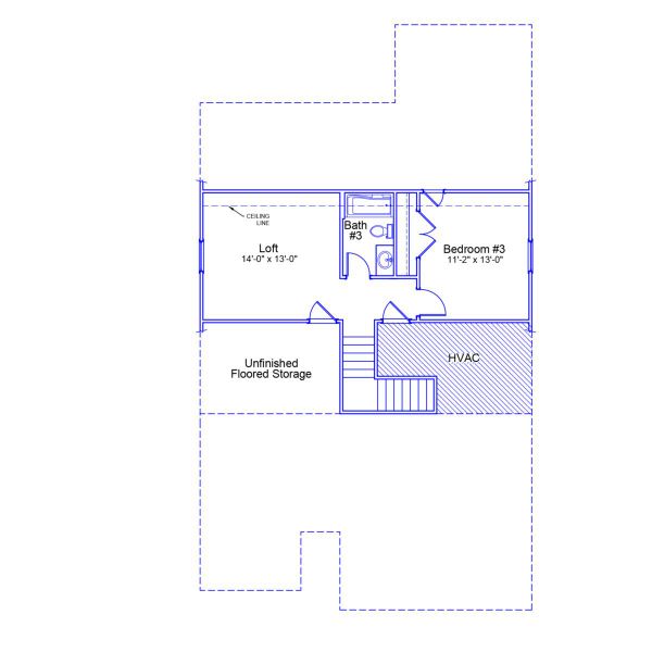 2D floor plan layout of this home in Fieldstone, Lexington, NC (Image 3).