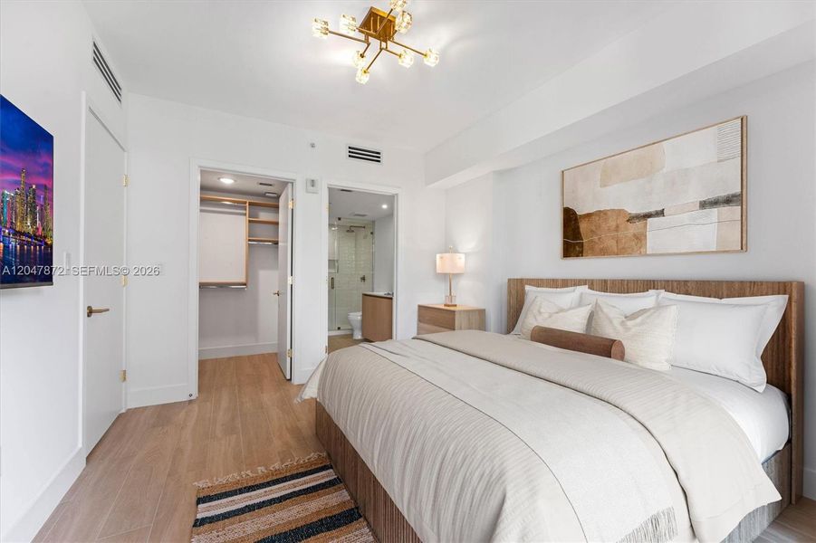 Furnished interior view inside a new home in , Miami (Image 10).