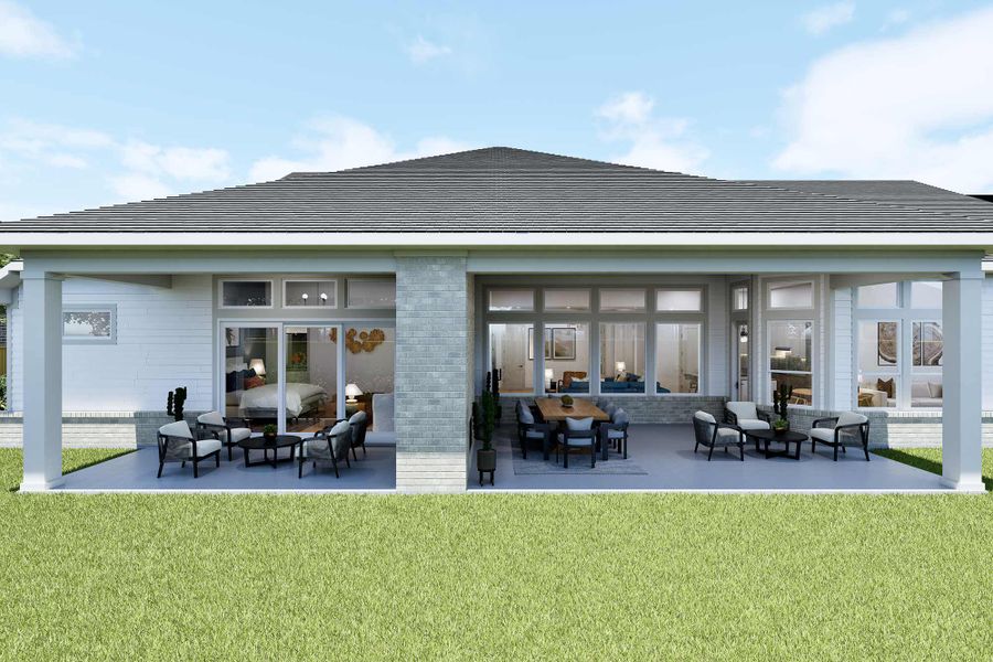 Representative exterior details of a home built from the The Springwood by David Weekley Homes in Lakeview - Estate Collection, Waller (Image 4). Representative exterior details of a home built from the The Springwood by David Weekley Homes in Lakeview - Estate Collection, Waller (Image 4).