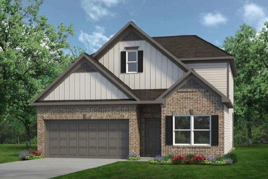 Front exterior of a new home in Kingston Park, Kingston, GA, highlighting curb appeal (Image 1). Front exterior of a new home in Kingston Park, Kingston, GA, highlighting curb appeal (Image 1).