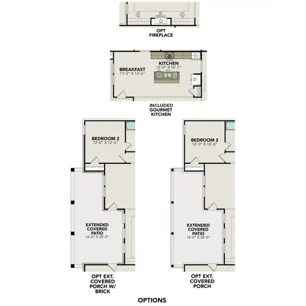 2D floor plan layout for the The Oxford F by Davidson Homes LLC in Potranco Oaks, Castroville, TX (Image 4). 2D floor plan layout for the The Oxford F by Davidson Homes LLC in Potranco Oaks, Castroville, TX (Image 4).
