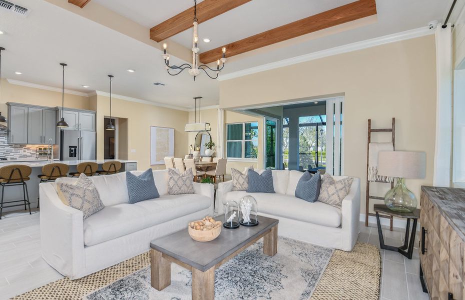 Representative furnished interior of a home built from the Renown by Del Webb in Del Webb Explore North River Ranch, Parrish (Image 13). Representative furnished interior of a home built from the Renown by Del Webb in Del Webb Explore North River Ranch, Parrish (Image 13).