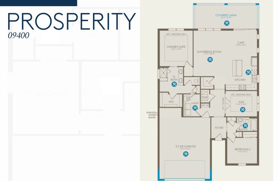 2D floor plan layout of this home in Costa Pointe, Vero Beach, FL (Image 2).