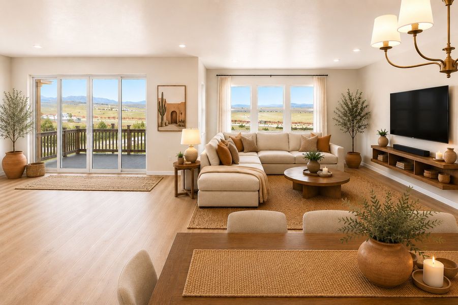 Furnished interior view inside a new home in Trailstone, Arvada (Image 8).
