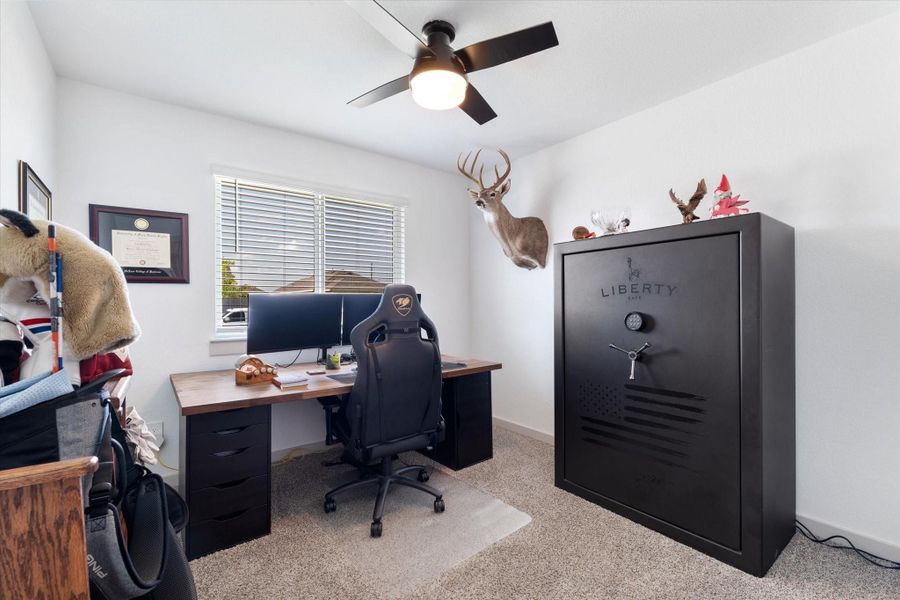 Bedroom 2 being used as an office Bedroom 2 being used as an office