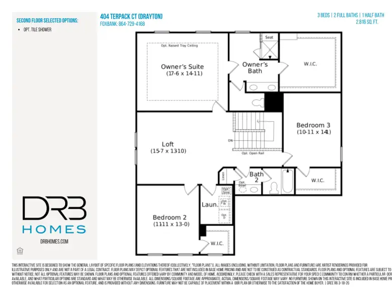 2D floor plan layout of this home in Foxbank, Gray Court, SC (Image 4).