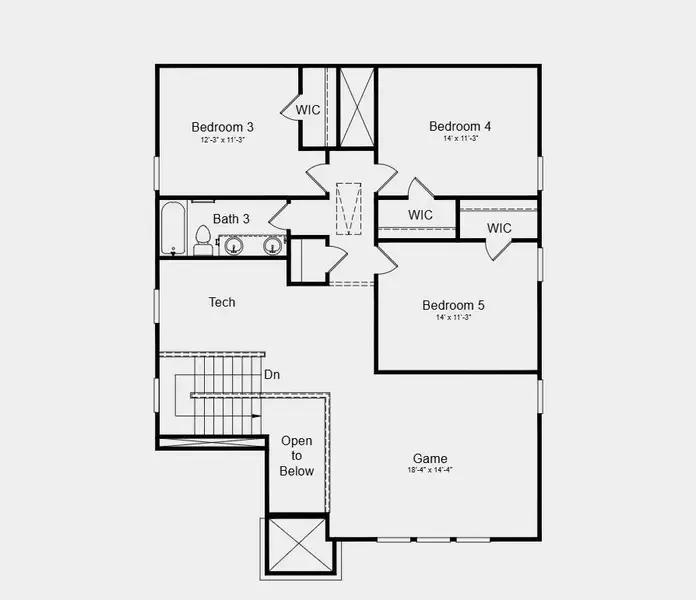 Second Floor Plan - Additional Highlights Include: extended LVP flooring into the flex room Second Floor Plan - Additional Highlights Include: extended LVP flooring into the flex room