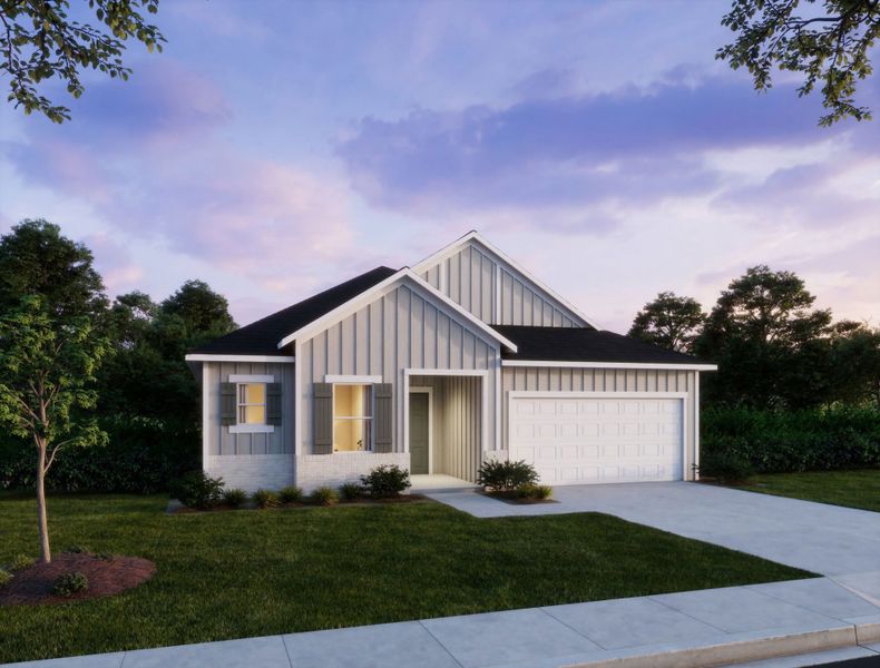 Representative exterior photo of a completed home built from the Drexel by Maronda Homes in Bellview Pointe, Bellview, FL (Image 19).