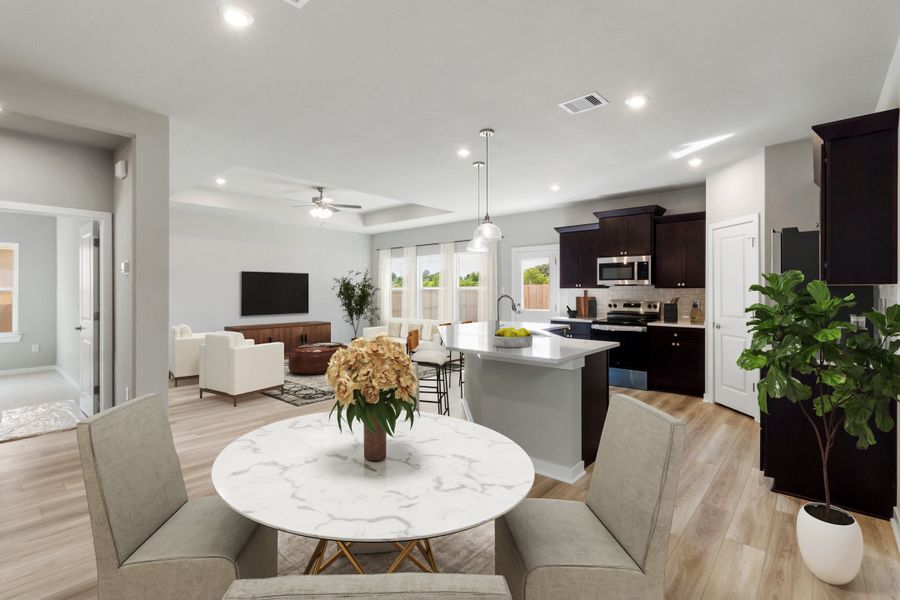 Representative furnished interior of a home built from the Marfa by Omega Builders in Hillside Village, Temple (Image 4). Representative furnished interior of a home built from the Marfa by Omega Builders in Hillside Village, Temple (Image 4).