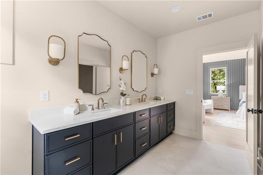 Furnished interior view inside a new home in , Atlanta (Image 30).