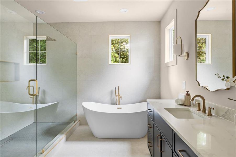 Furnished interior view inside a new home in , Atlanta (Image 28).