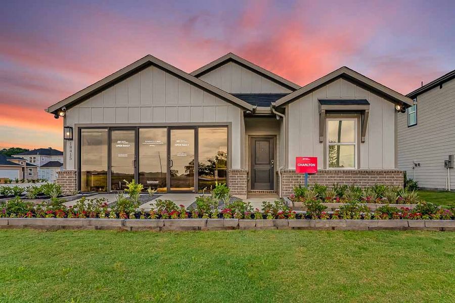 Representative exterior photo of a completed home built from the Charlton by Taylor Morrison in Mason Woods 45s, Cypress, TX (Image 21).