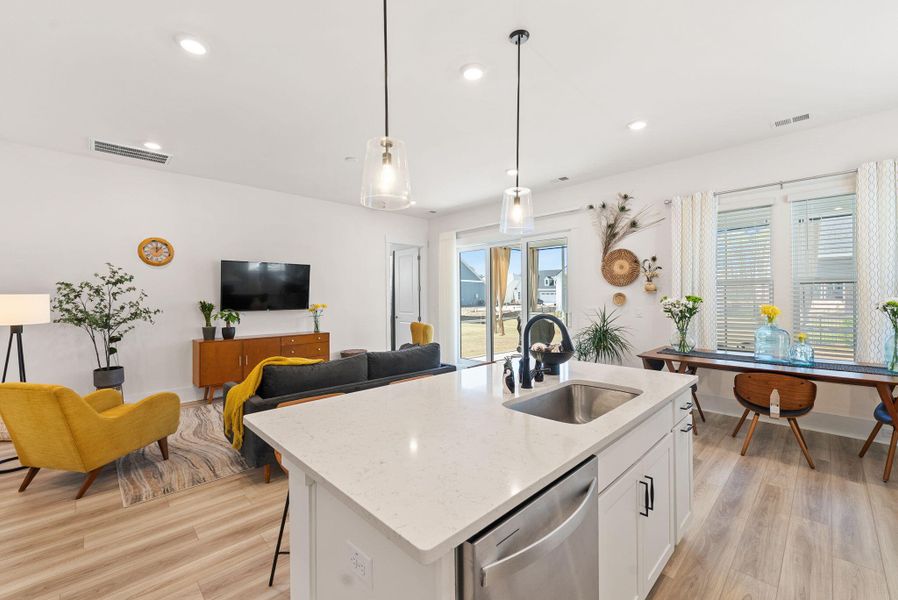 Furnished interior view inside a new home in Summerwind Crossing at Lakes of Cane Bay, Summerville (Image 8).