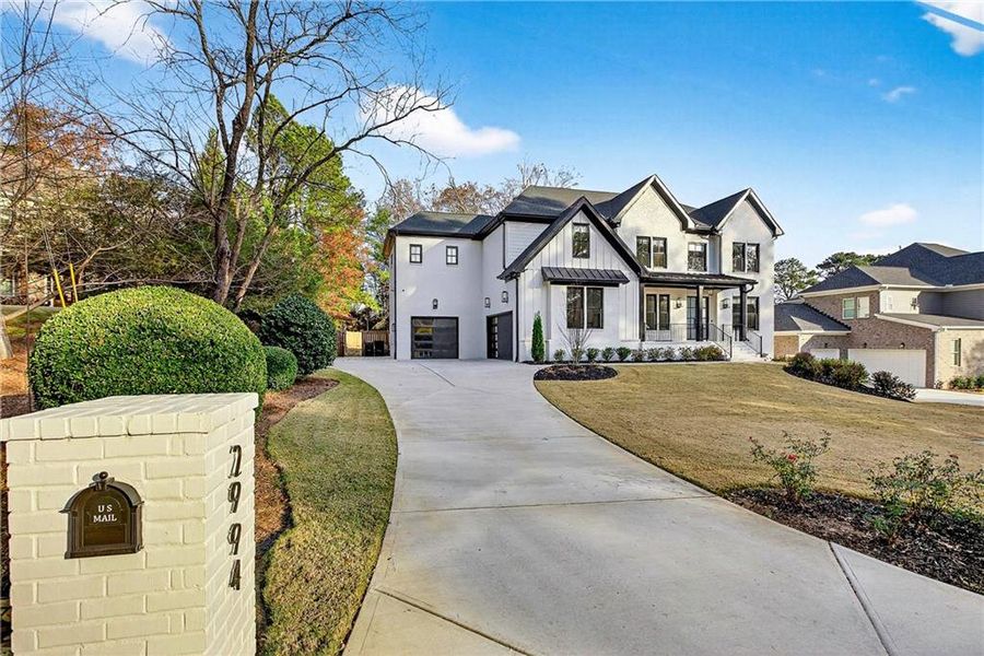 Front exterior of a new home in , Marietta, GA, highlighting curb appeal (Image 31).